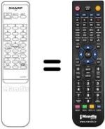 Replacement remote control Sharp RRMCG1046BMSA