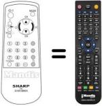 Replacement remote control Sharp RRMCG1051BMSA