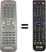 Replacement remote control Sharp G1070SA