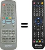 Replacement remote control Sharp 28JF73E