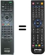 Replacement remote control Sony KDL-32EX420