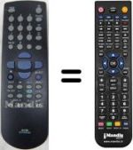 Gleichwertige Fernbedienung Seg VCR5361