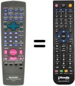 Replacement remote control Sharp VC-MH77OS