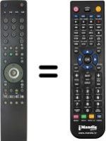 Gleichwertige Fernbedienung Grundig VISION326 3931T 2