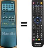 Replacement remote control Teac RC-548