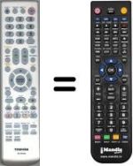 Gleichwertige Fernbedienung Toshiba 19DV734G