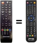 Replacement remote control United LED28X16