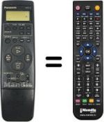 Gleichwertige Fernbedienung Panasonic NV-SD44