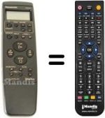 Gleichwertige Fernbedienung Panasonic VEQ1562