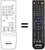 Gleichwertige Fernbedienung Sanyo VHR258