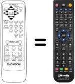 Replacement remote control Thomson VPH6500