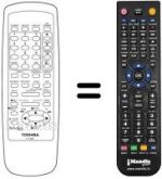 Replacement remote control Toshiba V828G