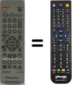 Gleichwertige Fernbedienung Pioneer DVR433HS