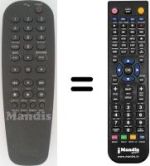 Replacement remote control Philips DVD612 / 001