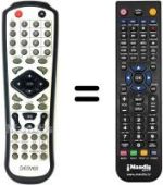 Replacement remote control Denver DVU-1010