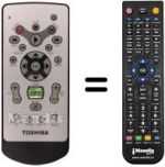 Gleichwertige Fernbedienung Toshiba MEDIACENTERSLIM