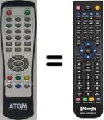 Replacement remote control ATOM MiniDT12C