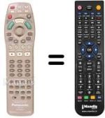 Gleichwertige Fernbedienung Panasonic DMRE-20