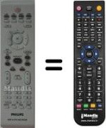 Gleichwertige Fernbedienung Philips DVD-R3360H