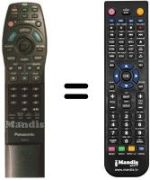 Gleichwertige Fernbedienung Panasonic DVD-A360