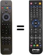Replacement remote control Philips HVS53468