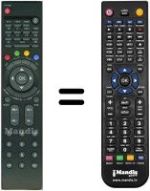 Replacement remote control HVS54756