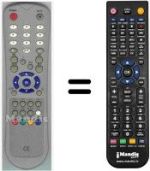 Replacement remote control HVS53543