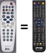 Replacement remote control Philips HVS54807