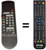 Replacement remote control Philips HVS54667