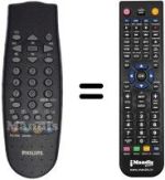 Replacement remote control Philips HVS54244