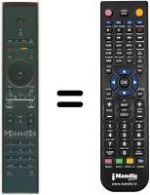 Replacement remote control Philips HVS59560