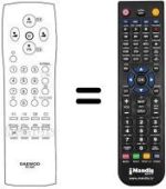 Replacement remote control HVS54437