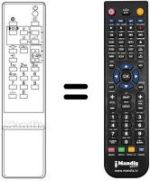 Replacement remote control Toshiba WHV7814