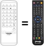 Replacement remote control Toshiba SEC1536
