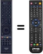 Replacement remote control Toshiba WHV15780