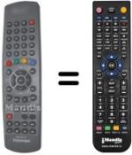 Replacement remote control Toshiba SEC0609