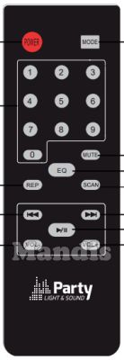 Originalfernbedienung PARTY Light Sound