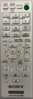 Originalfernbedienung SONY RM-AMU149W