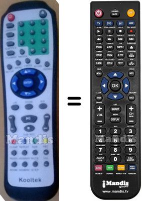 Replacement remote control KOOLTEK HD2038