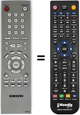 Gleichwertige Fernbedienung 00092 M