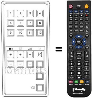 Replacement remote control 08452