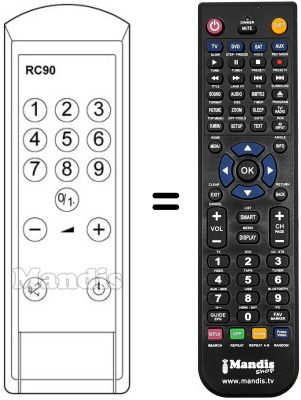 Replacement remote control 1005-4047-1