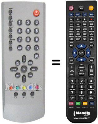 Gleichwertige Fernbedienung Daewoo DLP 15B1 MW