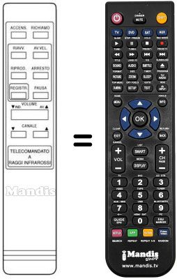 Replacement remote control Amstrad TVR 2