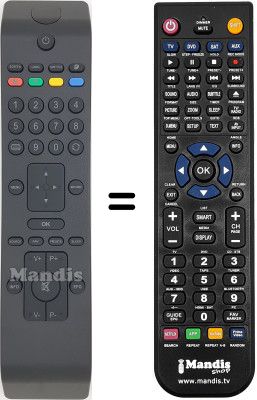 Gleichwertige Fernbedienung Techwood TW 22916 B19 LED