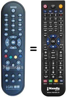 Replacement remote control Adb I-CAN 1100 TBG