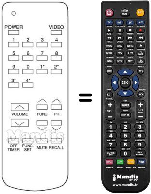 Replacement remote control 37SYCE-5 Replacement remote control 37SYCE-5