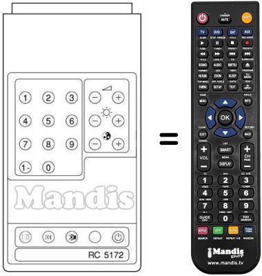 Replacement remote control 4822 218 20297