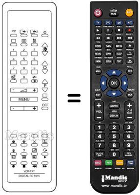 Replacement remote control 4822 218 20918