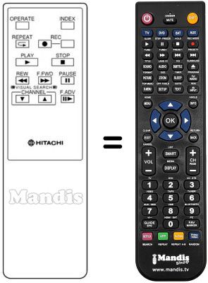 Replacement remote control VT-RM 418 E